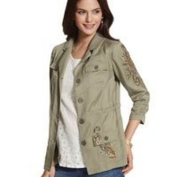 Chico's Jackets & Blazers - Chico's Artisan Utility Jacket Size 2 (12) NWT!